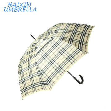 Fabricante Esporte Promoção Golf No Metal Longo Eixo Bengala OEM Xadrez Cheque Design Chuva Dos Homens Umbrella À Prova de Vento de Viagem